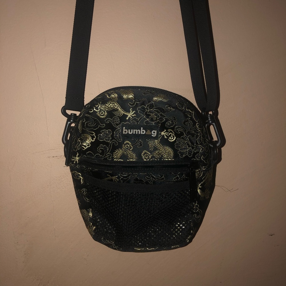 black and gold purse bumbag